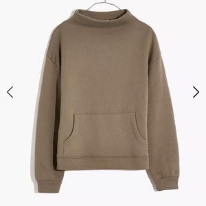 Madewell MWL Betterterry Mockneck Side-Button Sweatshirt